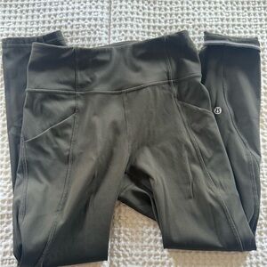 Lululemon SPEED UP 23” Olive Green Leggings